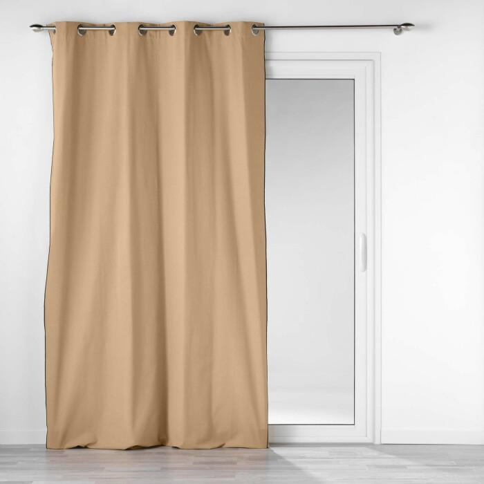 RIDEAU OEILLETS 140X240CM COTON UNI MISTRALINE LIN