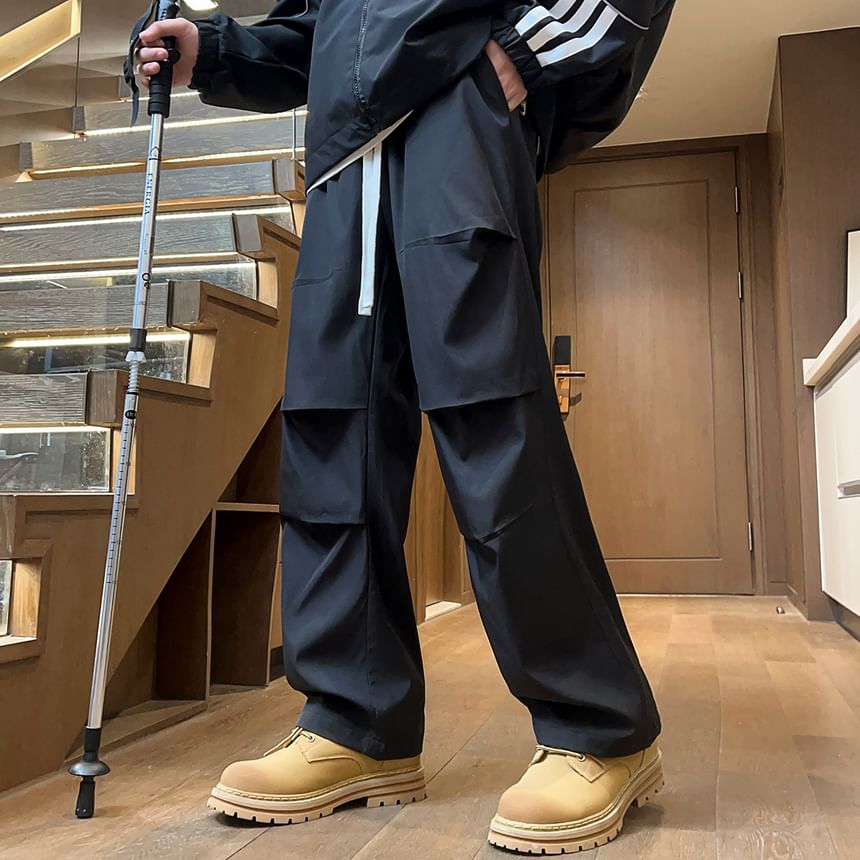 YERGO - Hoge taille effen rechte broek
