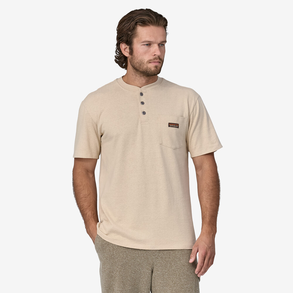 Henley-T-Shirt für Herren (Arbeit) mit Brusttasche