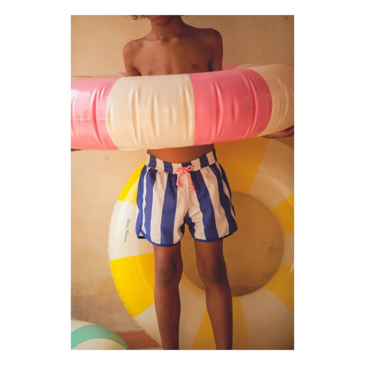 Marlot Paris Short de Bain Ibiza Rayé | Bleu roi