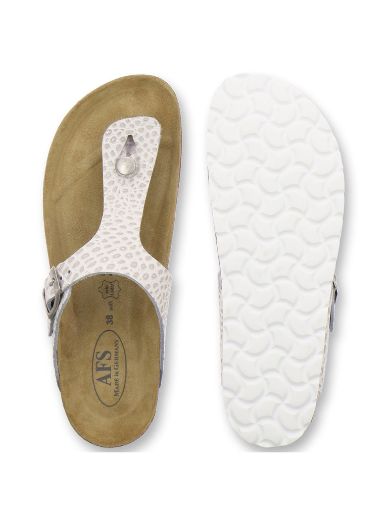 Zehensteg Sandalen Damen beige-crocco
