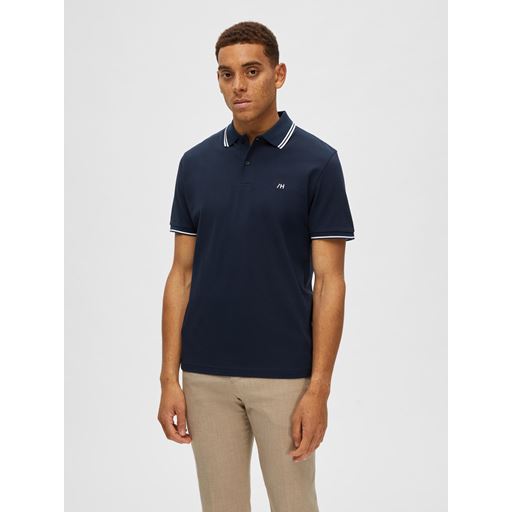 Selected Homme Dante Sport Polo T-shirt, Navy Blazer, S