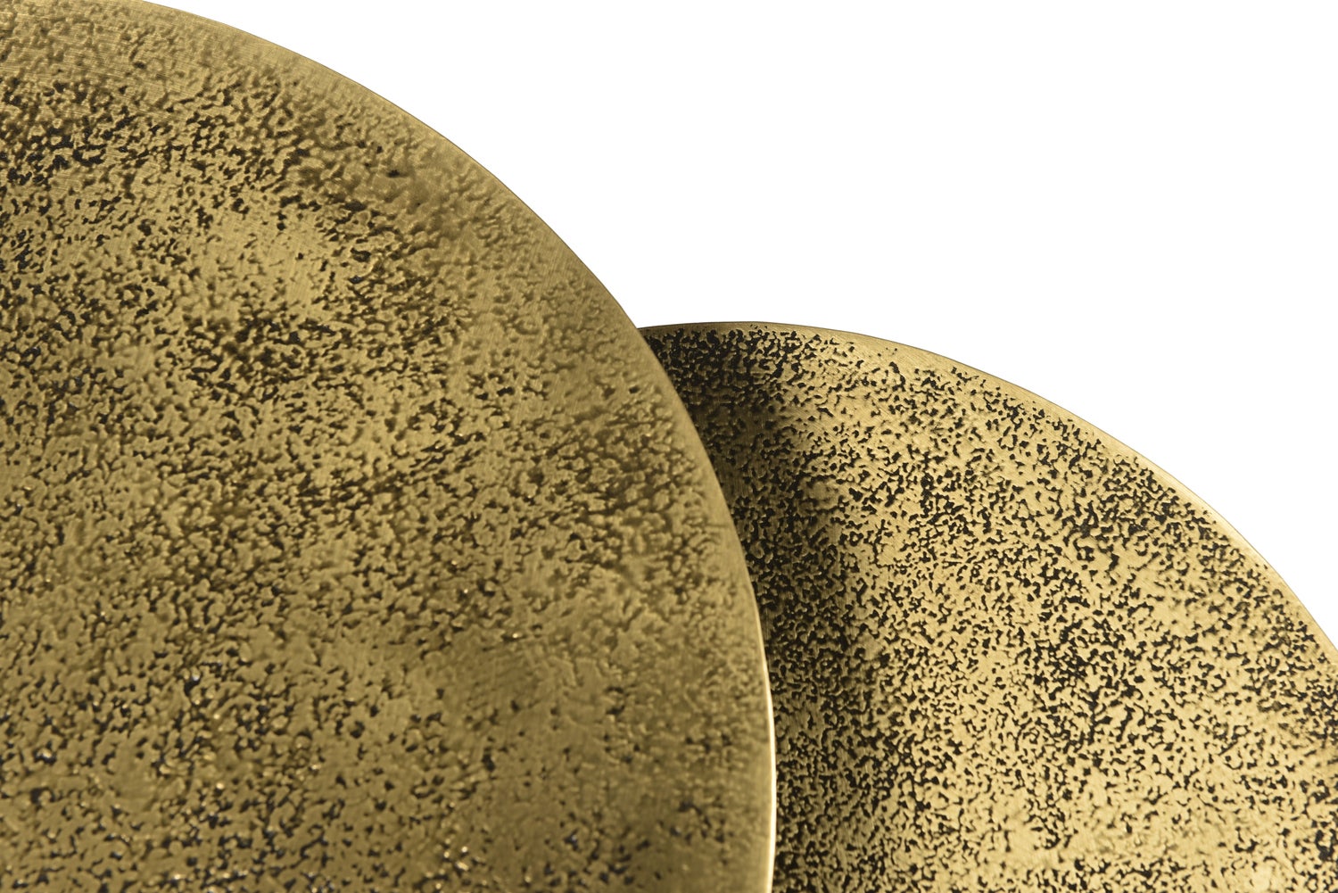 Livingfurn bijzettafel Beau goud / zwart D 35 H 40 cm