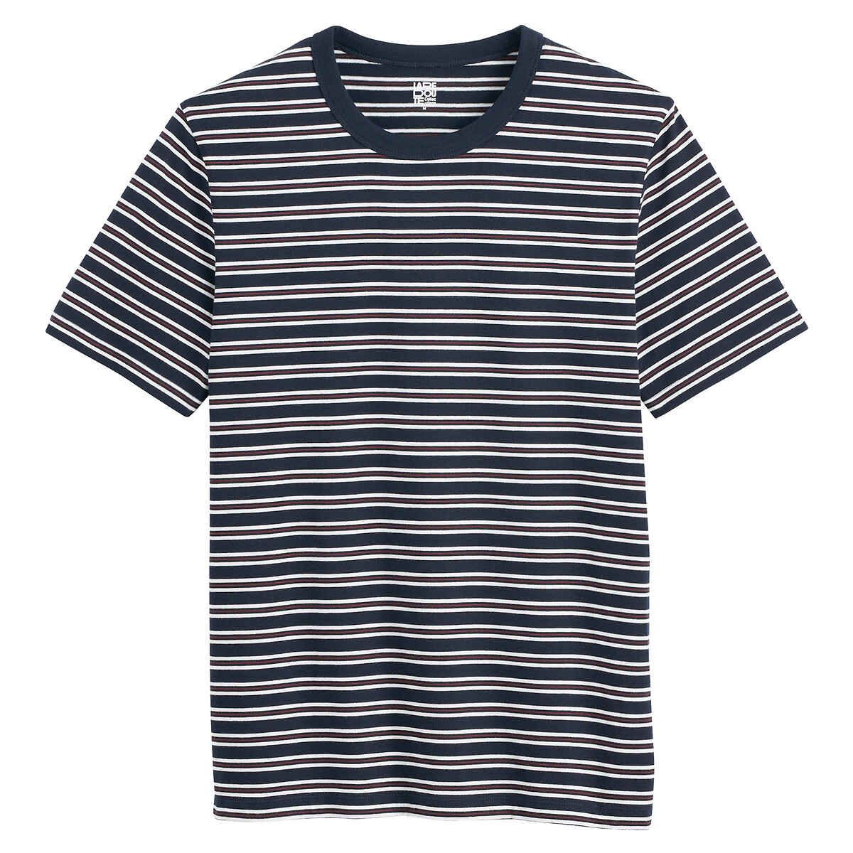 COLEÇÃO LA REDOUTE<br>Camiseta listrada com gola redonda e mangas curtas