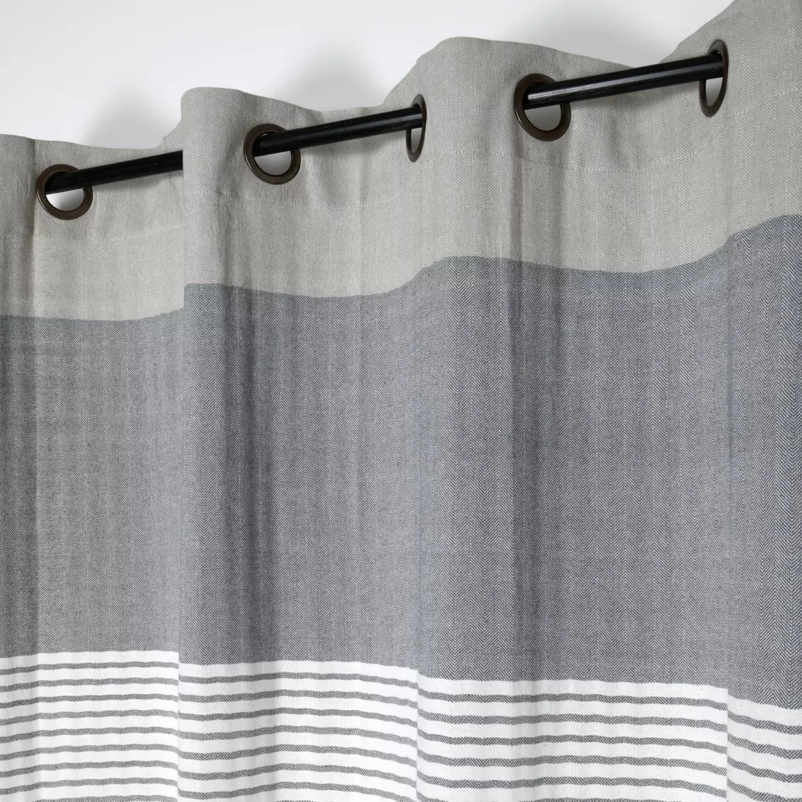 Rideau coton (140 x 260 cm) Escale Gris