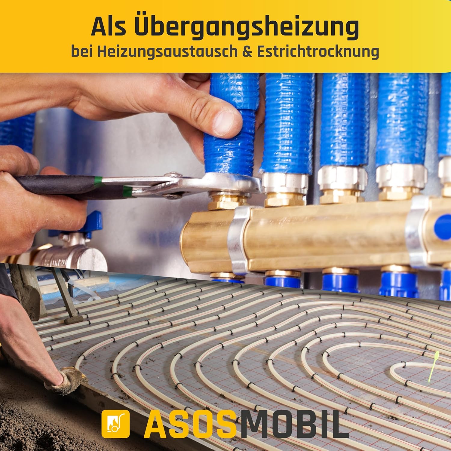 21e Classic Mobile Heizzentrale – Elektrische Bauheizung/Notheizung mit Leichtbauweise und Vollautomatischer Leistungsanpassung – 21 kW & 10,5 kW (Classic)