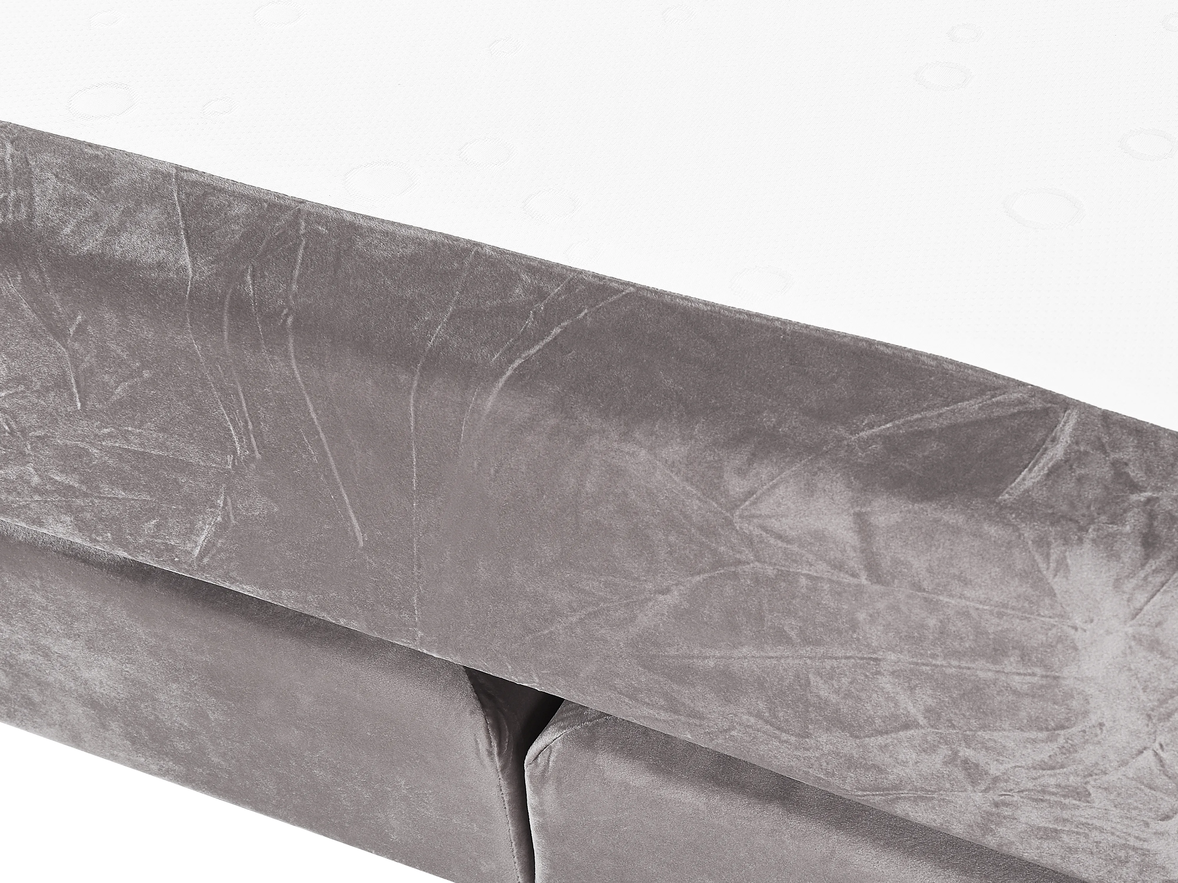 Boxspring Fluweel MARQUISE 180 x 200 cm Grijs