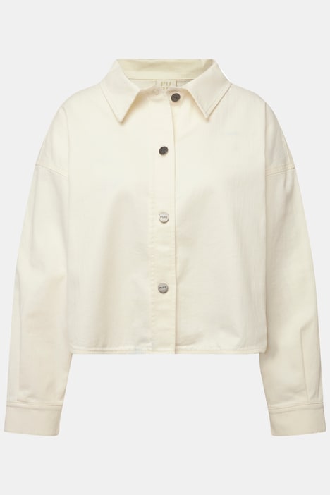Jeans-Shirtjacke, Hemdkragen, Biobaumwolle