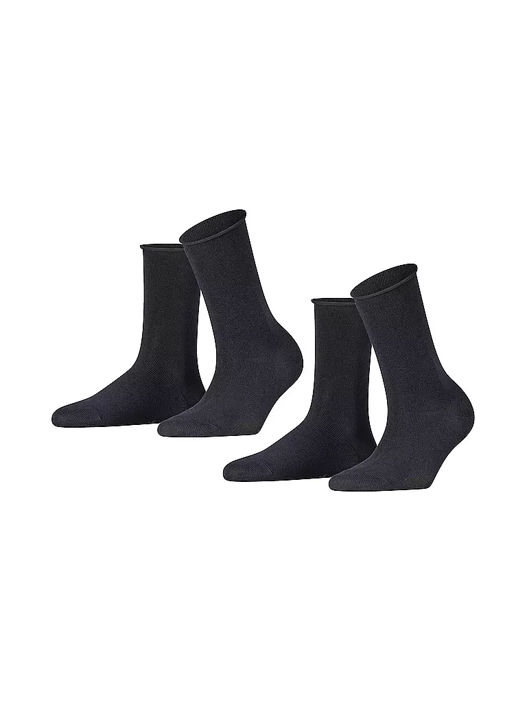 FALKE Happy Socken 2er Pkg dark navy blau