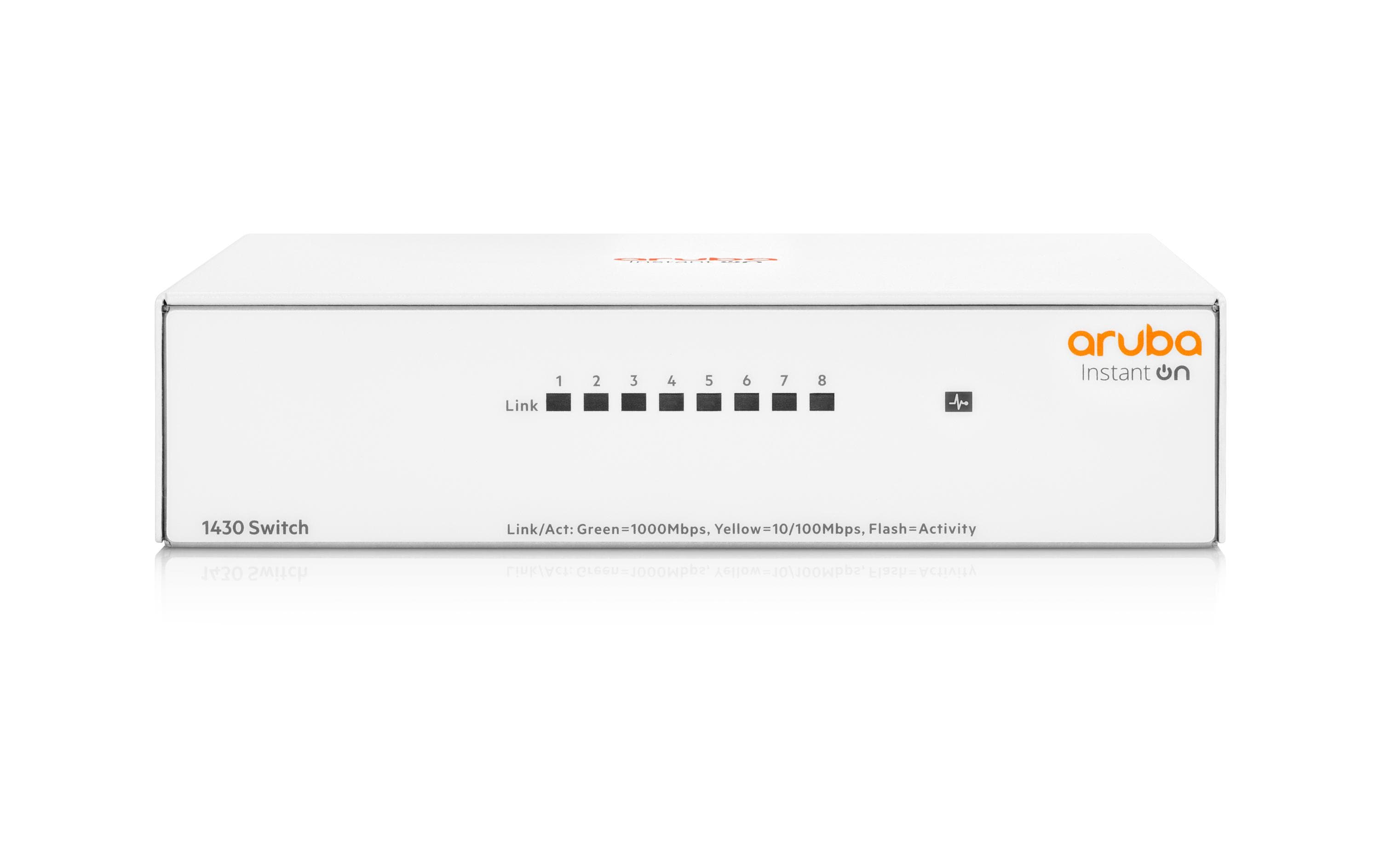 Switch Instant On 1430-8G (R8R45A) 8 PortAruba Instant On 1430 Nicht verwaltete Ethernet-Switches für einfache Konnektivität