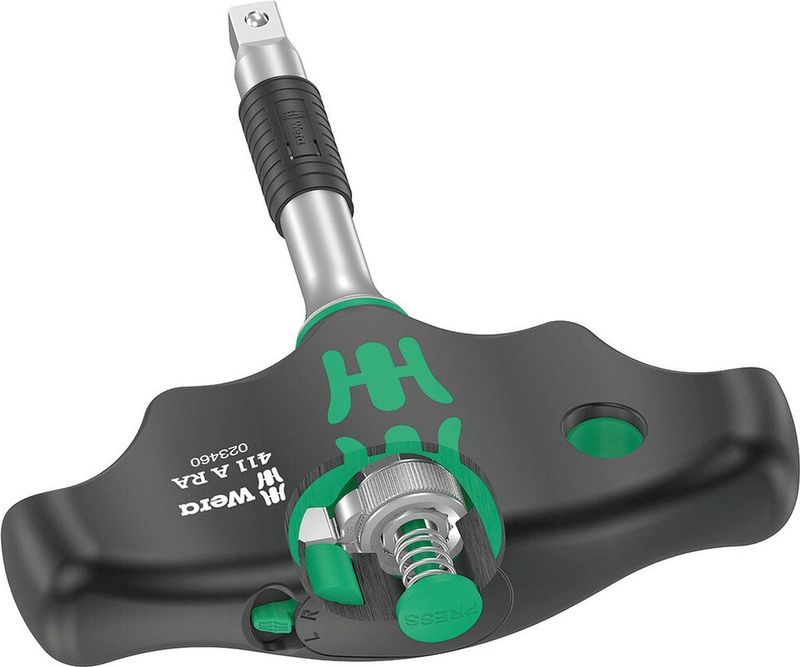Wera - 411 A RA - Adapterschroevendraaier - T-greep - Ergonomisch - 1/4