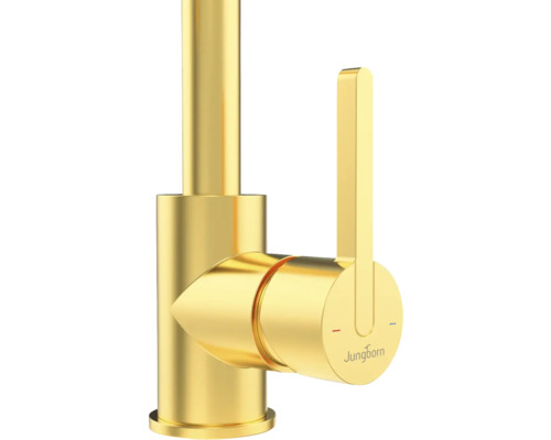 Jungborn OMEGA wastafelkraan, DVGW gecertificeerd, mat goud