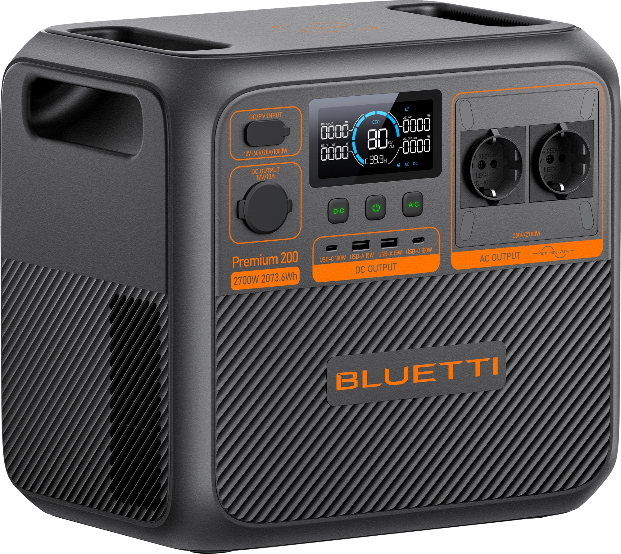 Bluetti Premium 200 V2 tragbare Powerstation 2700 W