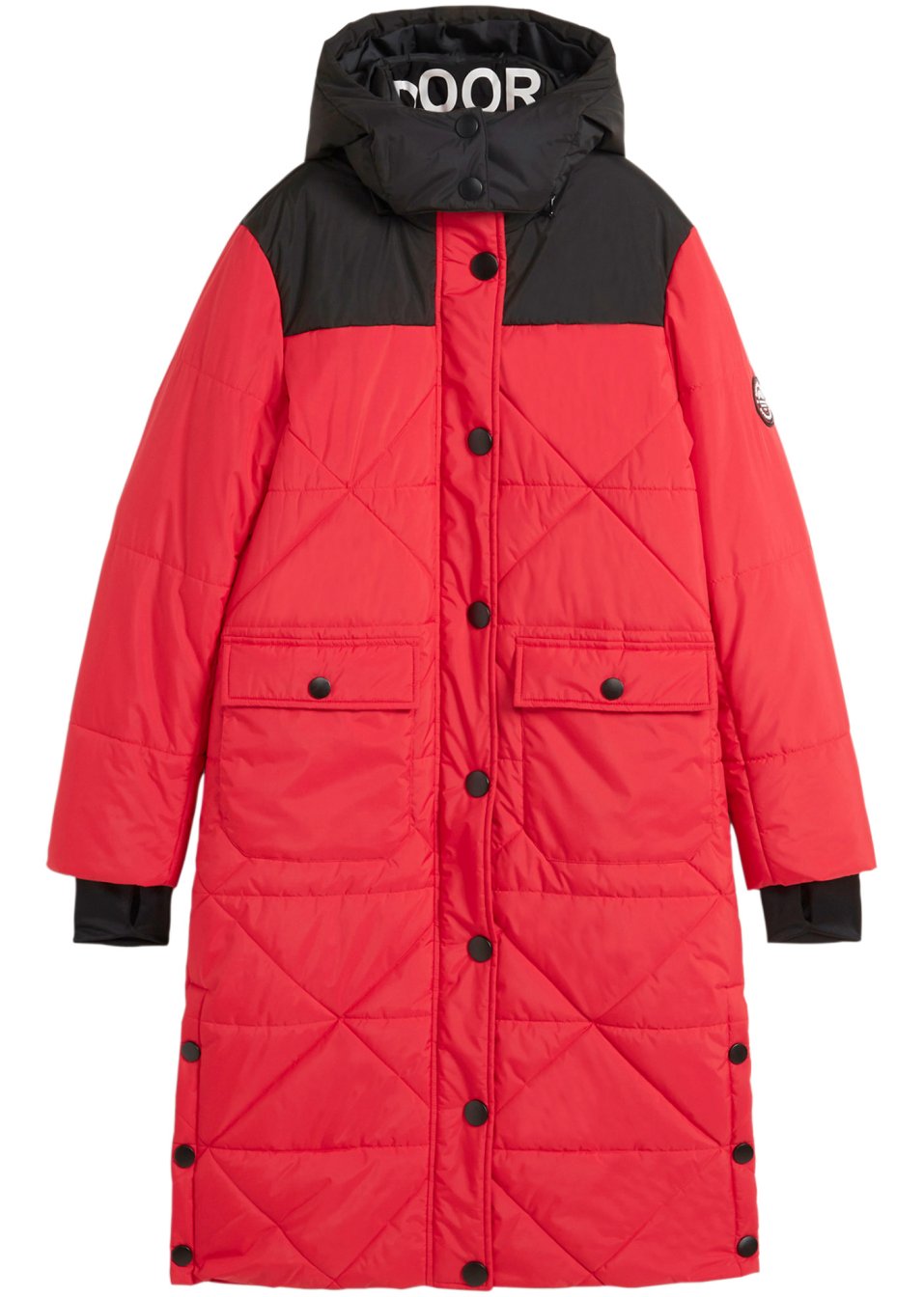 Manteau outdoor imperméable avec boutons sur le côté