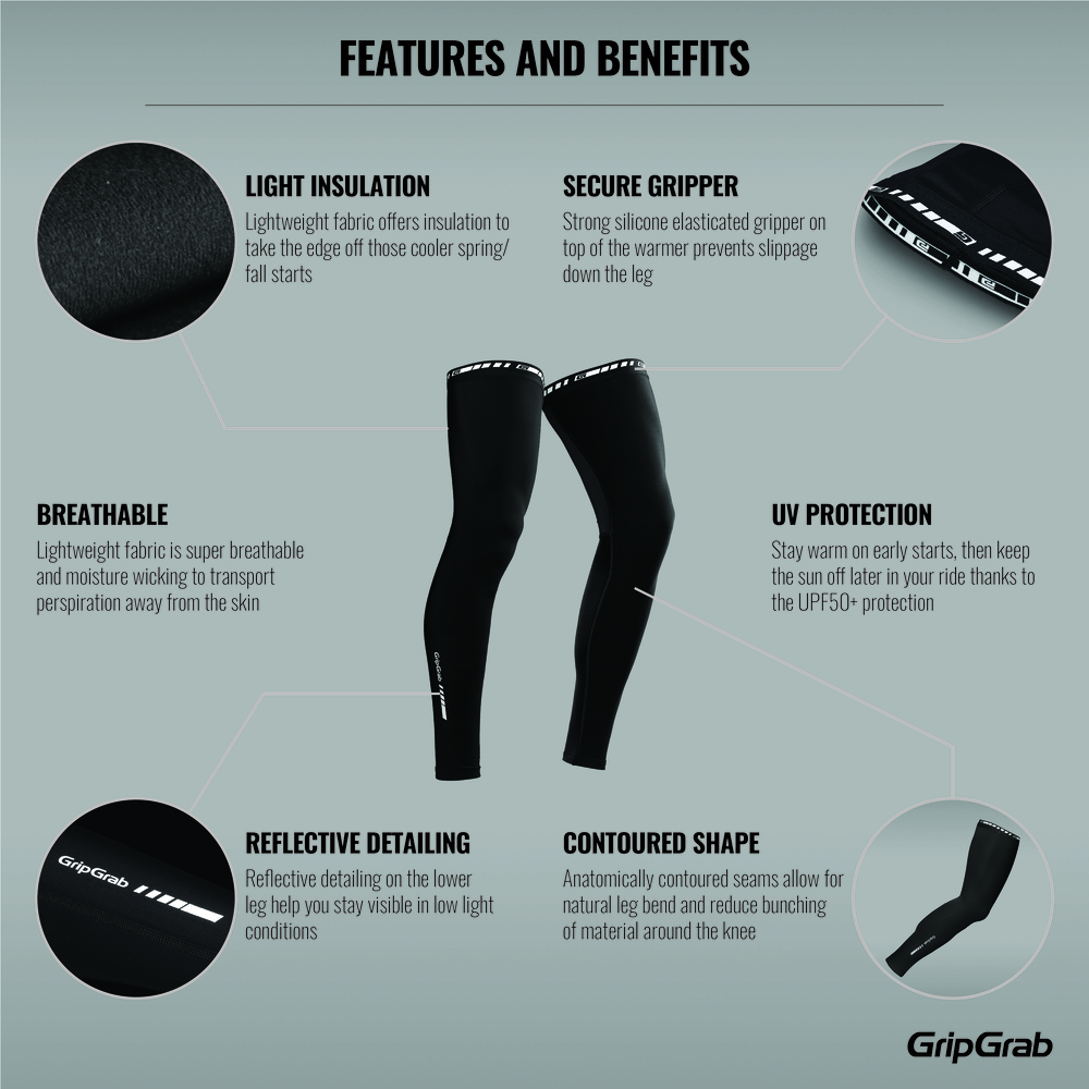 GripGrab Leg Warmers sort Light