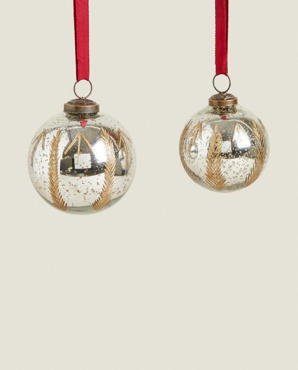 Enfeite de Natal de Vidro Brilhante