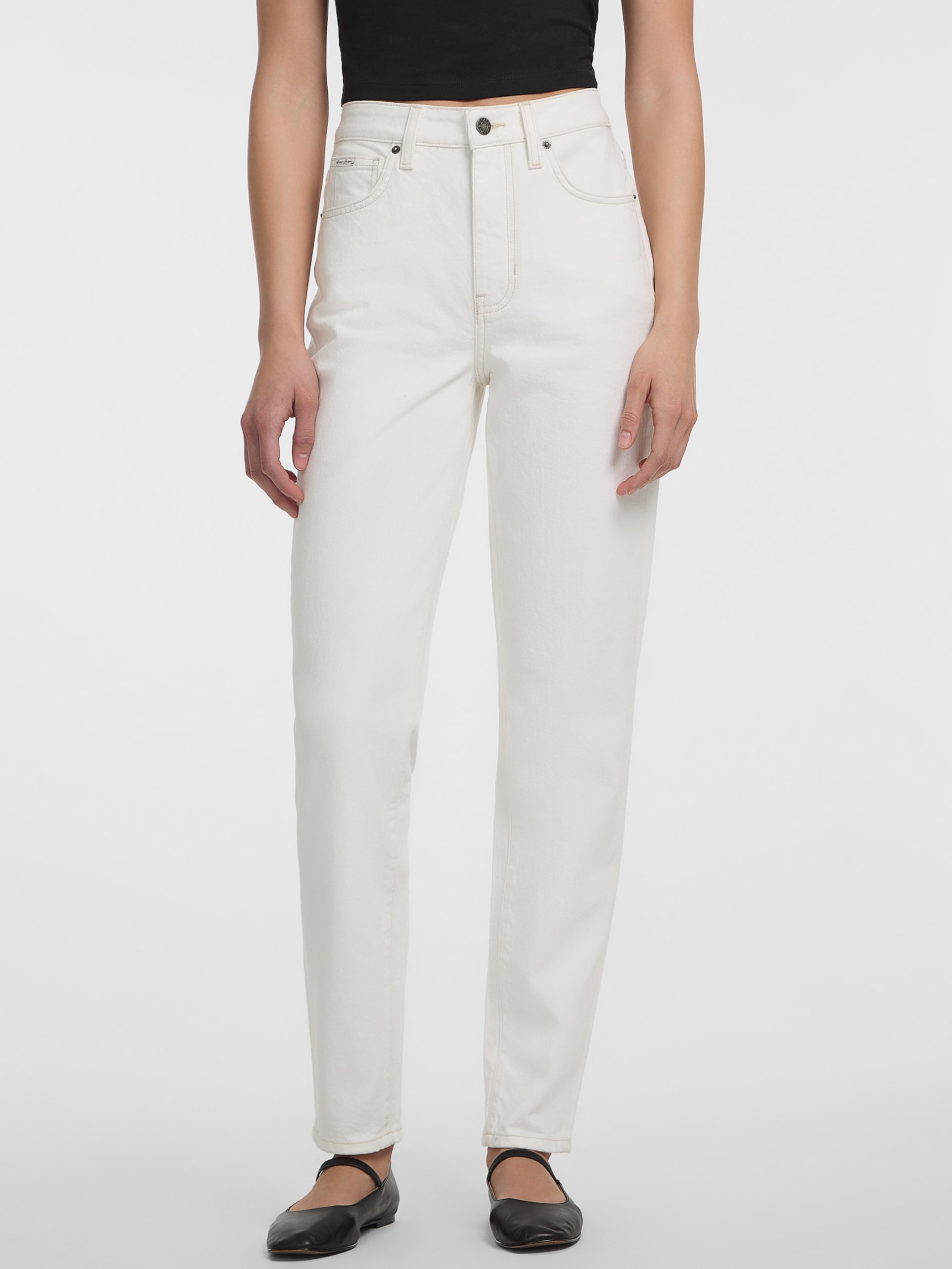 Calça jeans estilo mãe G06