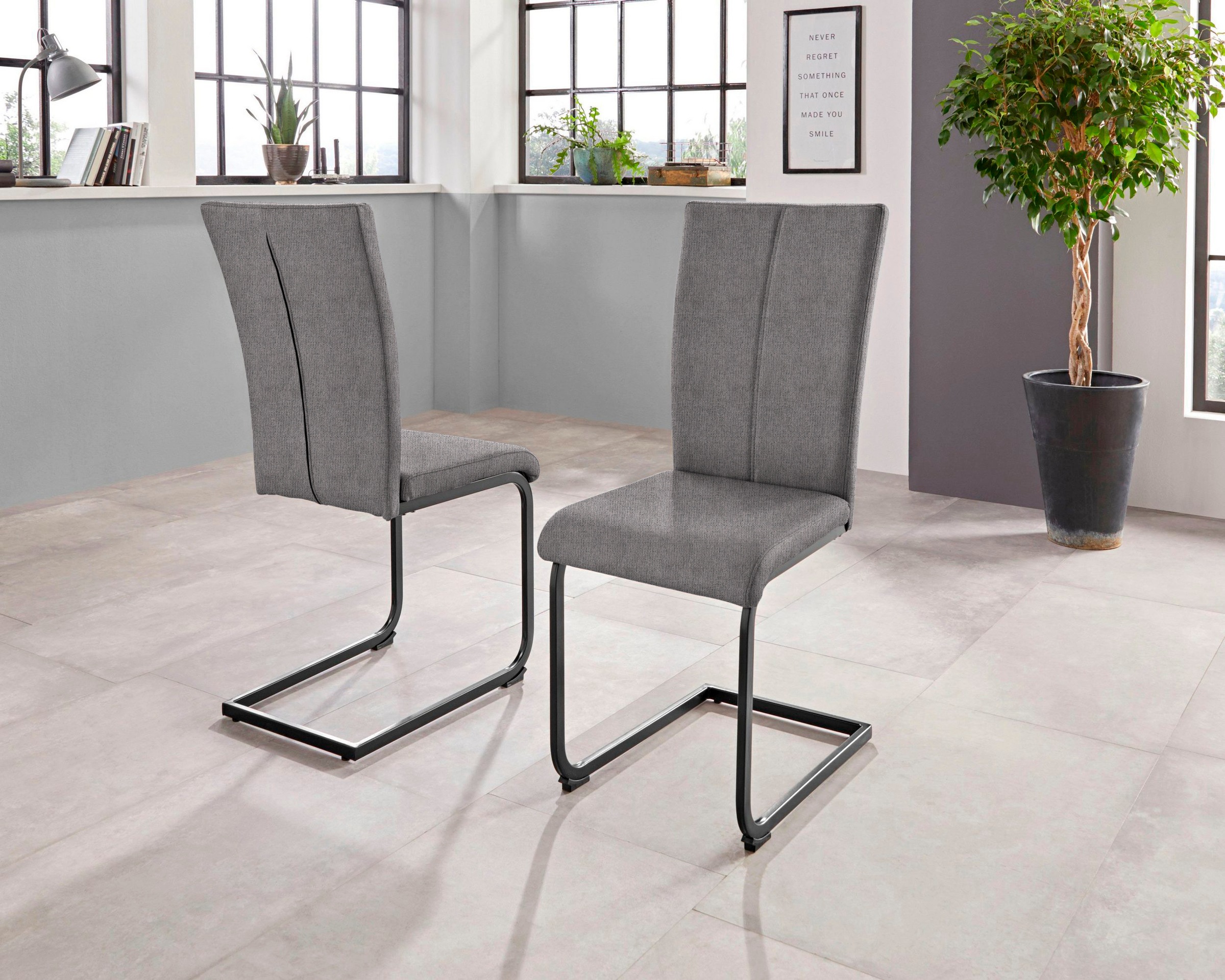 Home affaire Freischwinger »Oliver« () 2 Stk.Stuhl belastbar bis 120 Kg