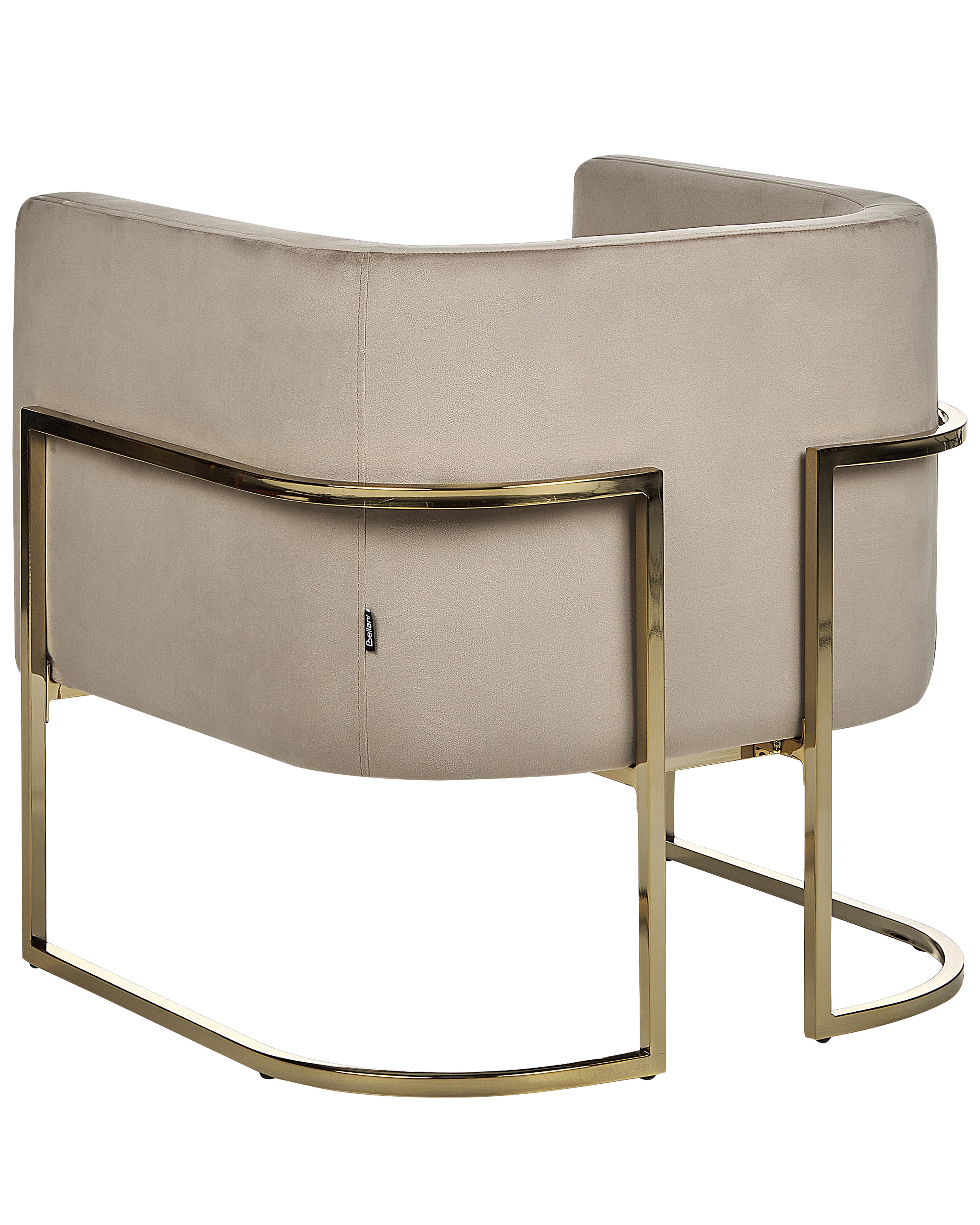 Fauteuil SIRKKA Fluweel Taupe