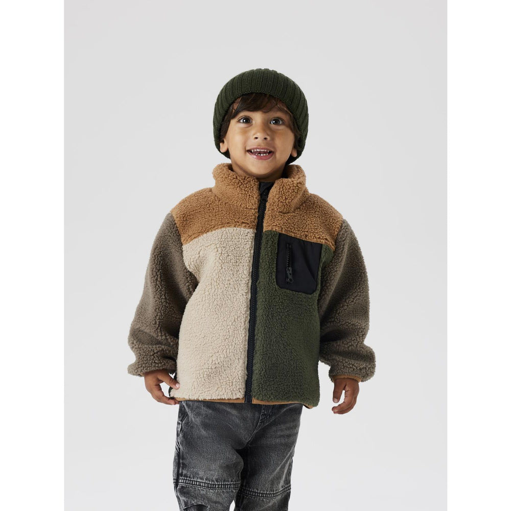Køb Name It Toasted Coconut Nmmmonico Teddy Jacket Block