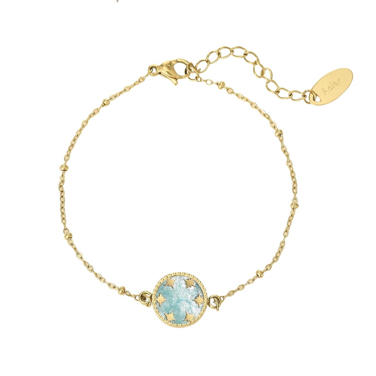 Bracelet Etoiles pierre Amazonite
