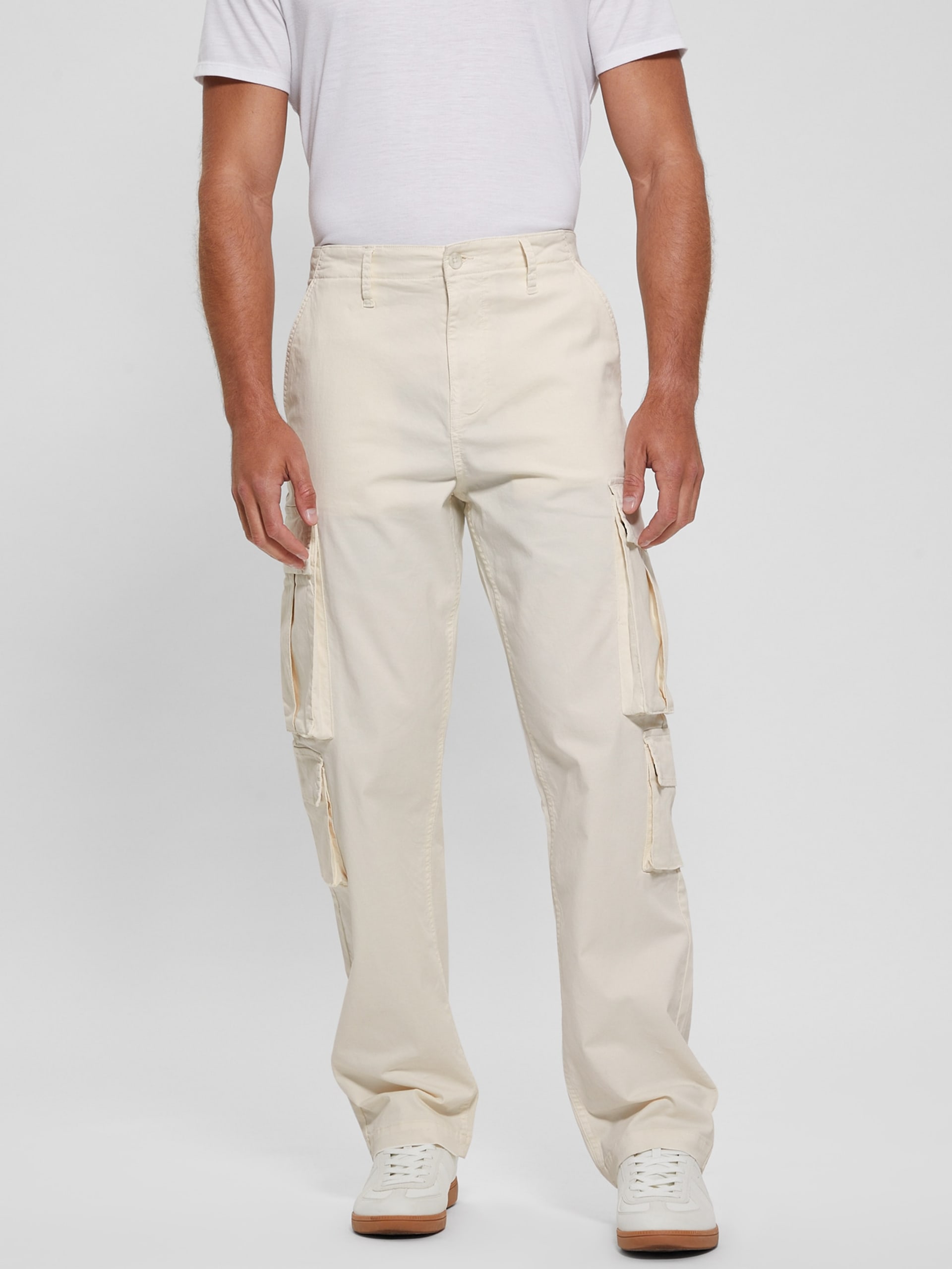 Calça Cargo Relaxada em Sarja