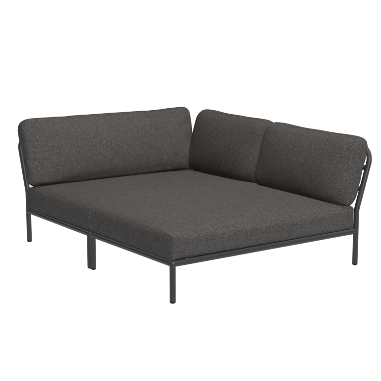 Houe Level Cozy Corner loungebank rechts frame donkergrijs stof dark grey basic