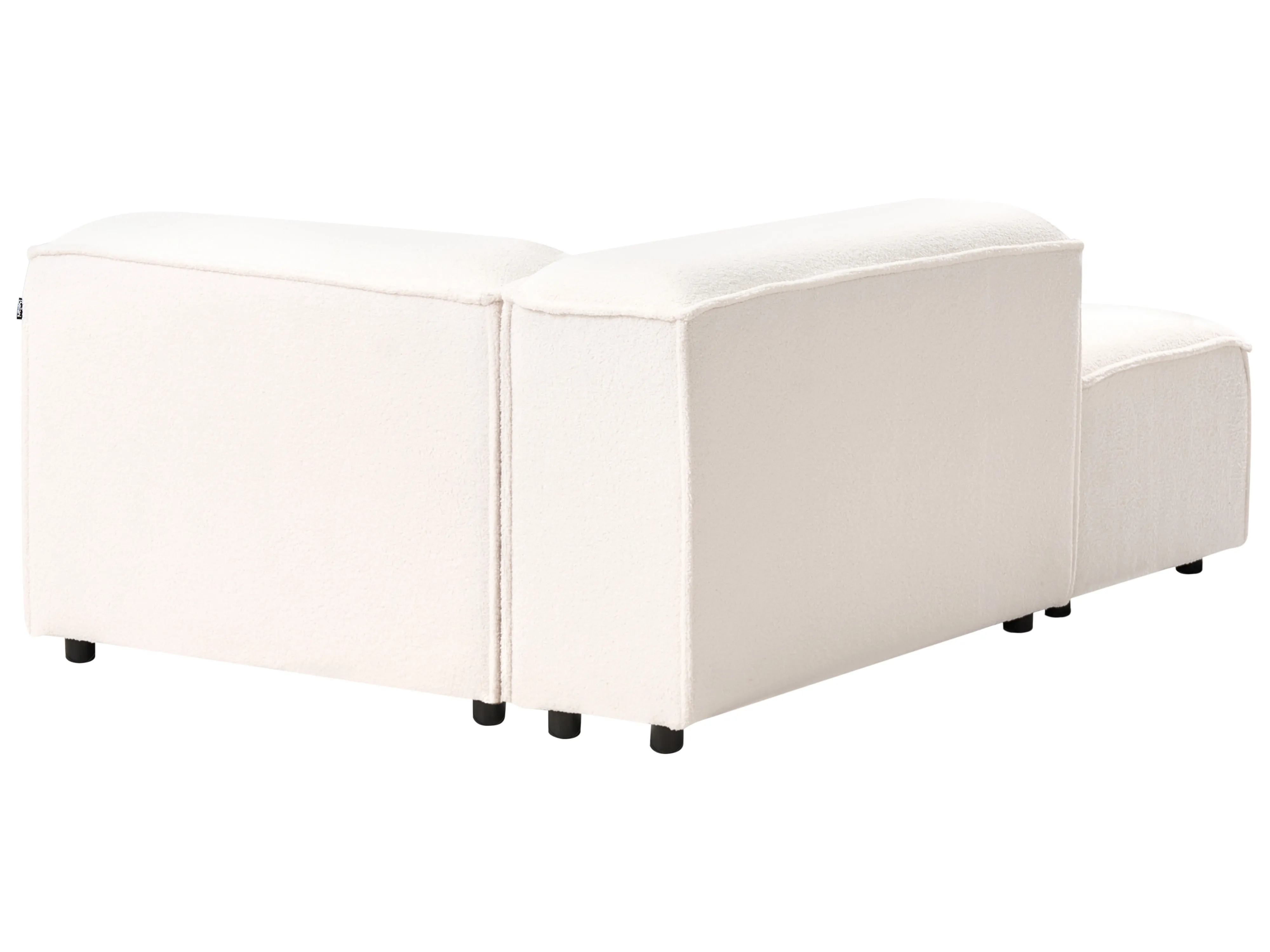 Rechtszijdige chaise longue ARDAL Bouclé Gebroken wit