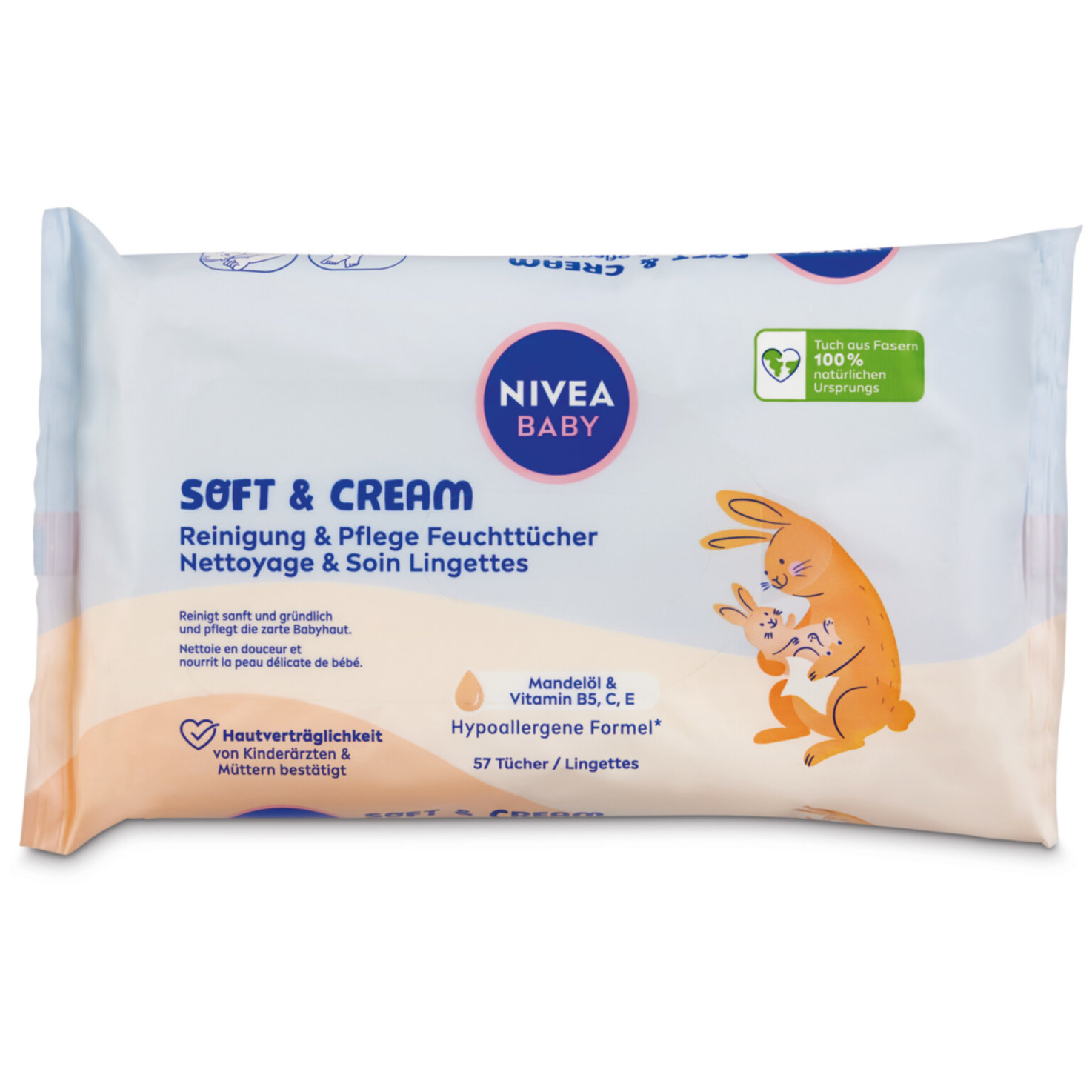 Nivea Soft & Cream Feuchttücher 57 Stück