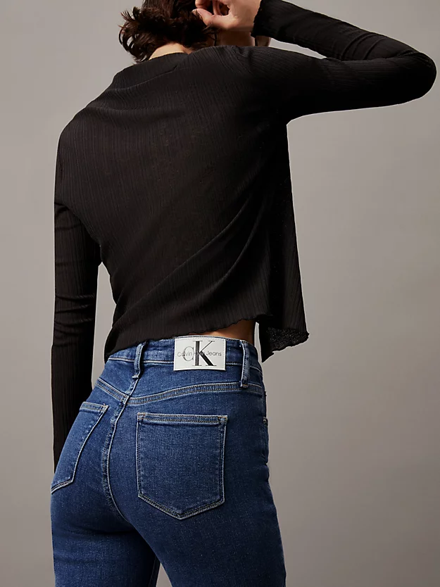 Calça jeans skinny de cintura alta