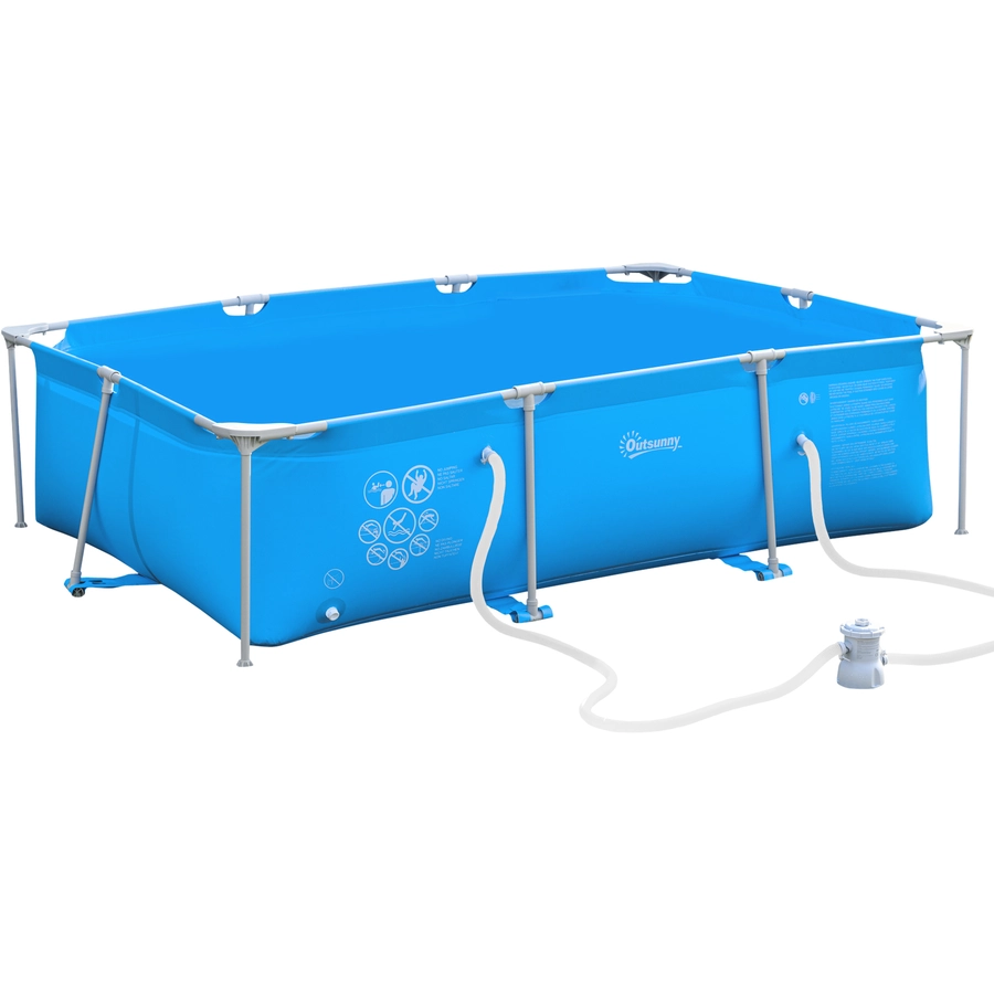 Outsunny Swimmingpool blau