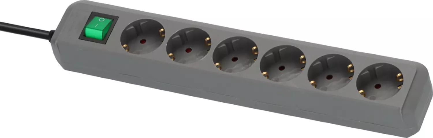 Brennenstuhl 1159540015 6 Voudige stekkerdoos met schakelaar - 1,5m x 34cm