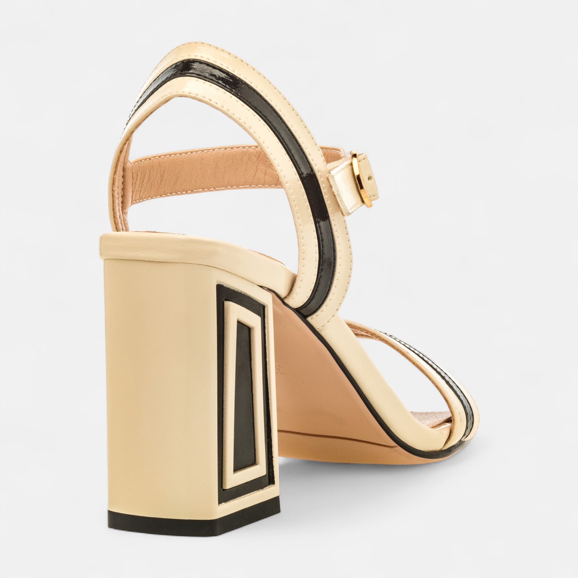 Nu-pieds à talon Femme beige