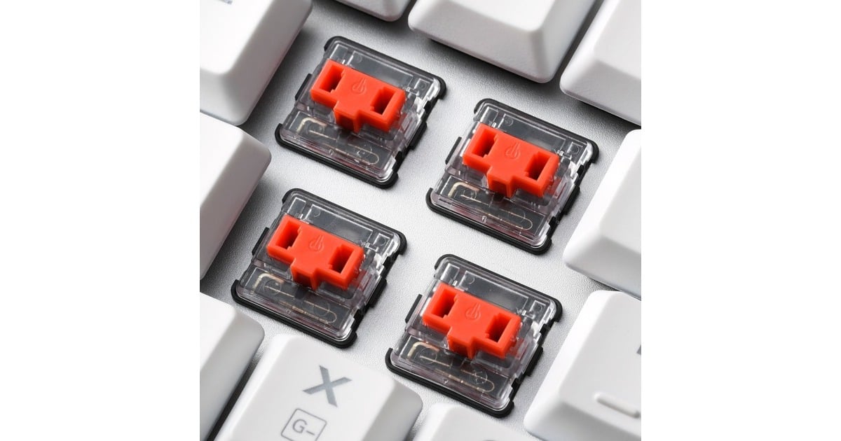 SharkoonPureWriter RGB, gaming toetsenbord  (Wit, US lay-out, Kailh Choc Low Profile Red, RGB leds)