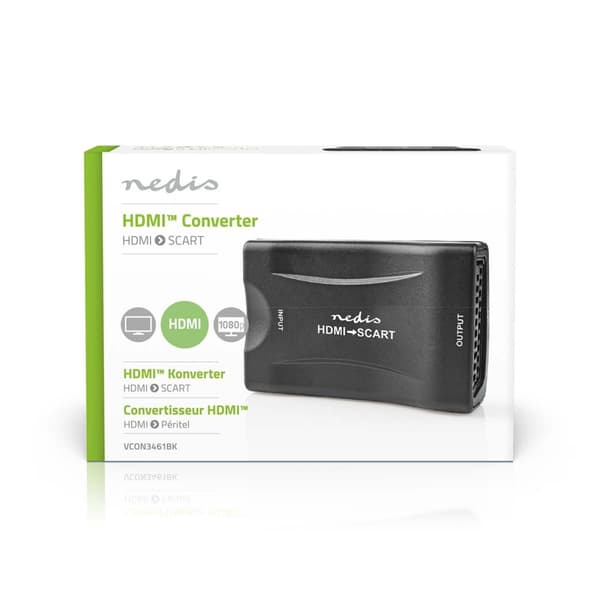 Nedis HDMI ™ Converter | HDMI ™ -inngang | SCART Hunn | 1-veis | 1080p | 1.2 Gbps | ABS | Sort
