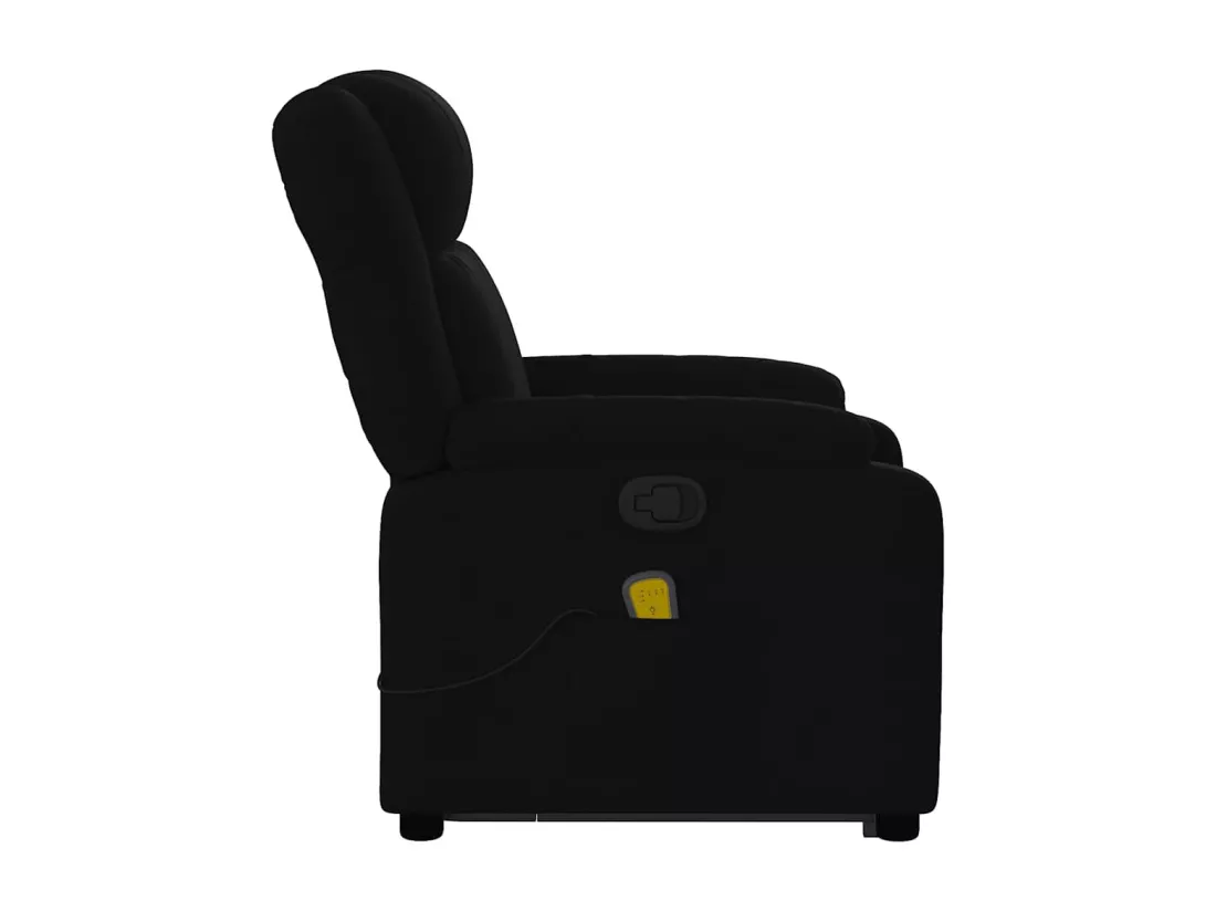 Fauteuil massant inclinable Noir Tissu