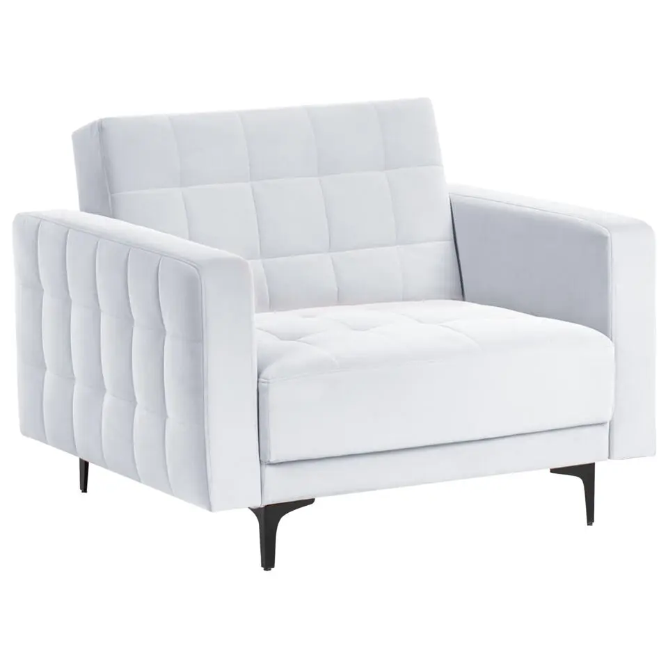 ABERDEEN - Fauteuil - Lichtgrijs - Fluweel