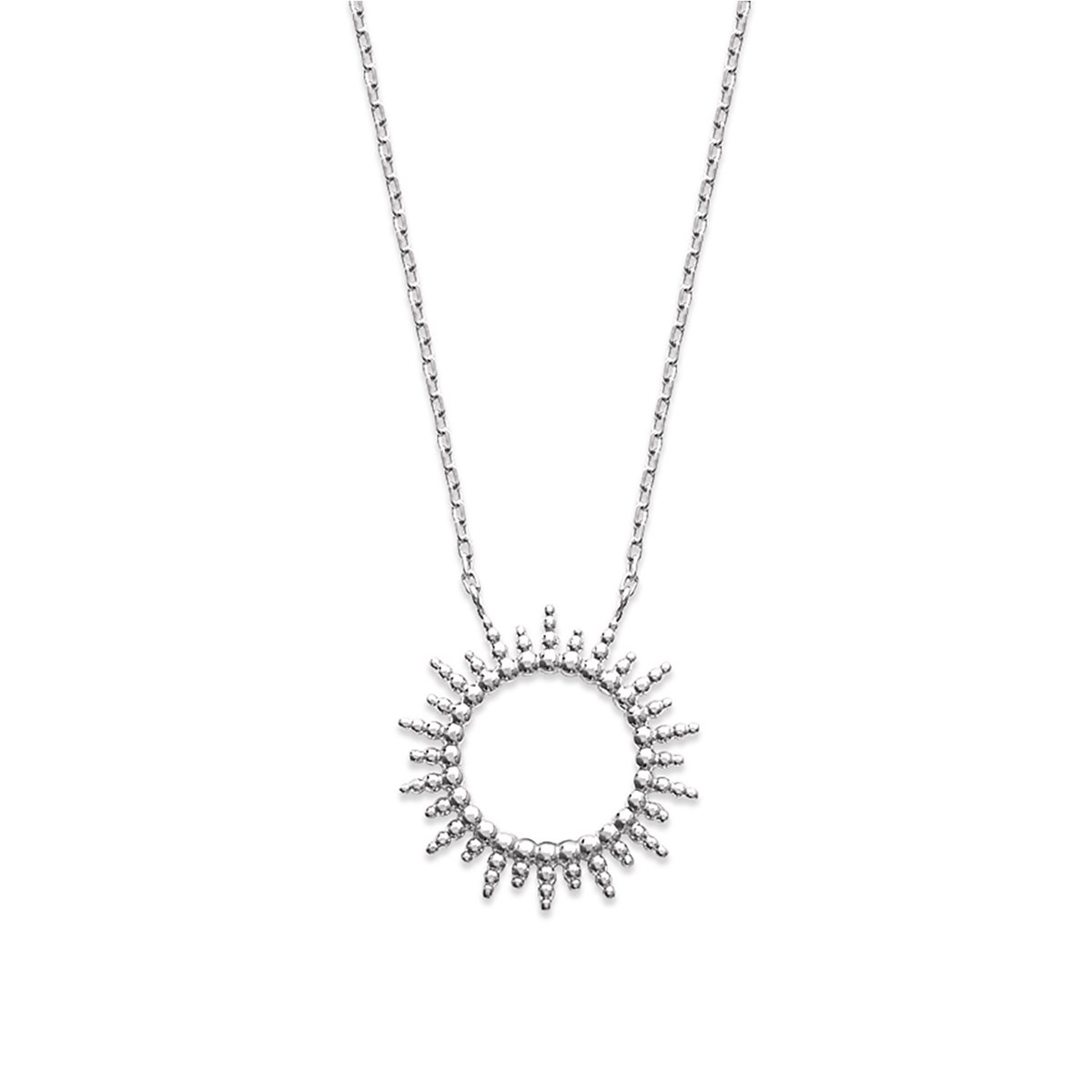 Collier Brillaxis soleil argent rhodié