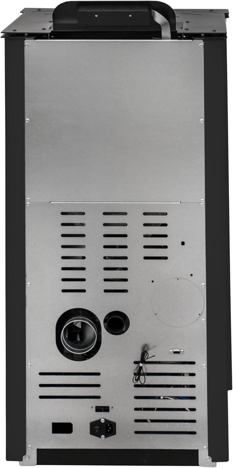 STUFE A PELLET ITALIA San Diego 12 Kw WiFi 5 Sterne | Pelletöfen Zertifizierte-Effizienz 91% Heizt 120m² Autonomie 15 Std 5 Kräfte WiFi-Steuerung Programmierbar 24 Monate Garantie Schwarz