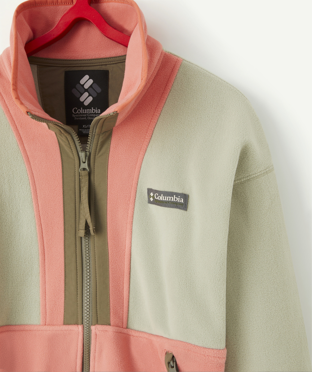COLUMBIAVESTE EN POLAIRE FILLE CASUAL BACK BOWL BEIGE MARRON ET ROSE