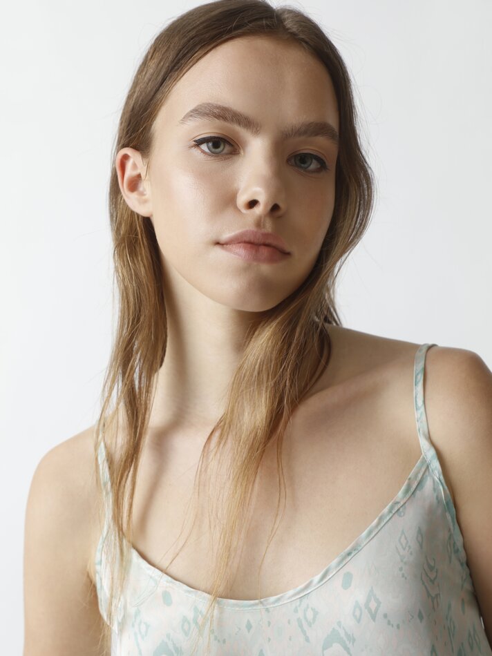 Blusa de pijama de cetim - Verde