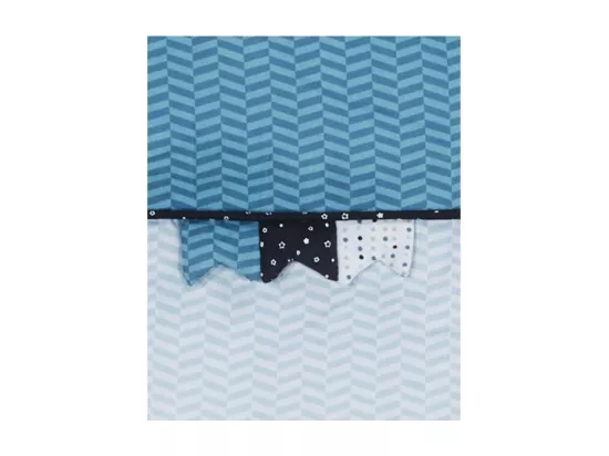 Edredon lit bébé en coton bleu