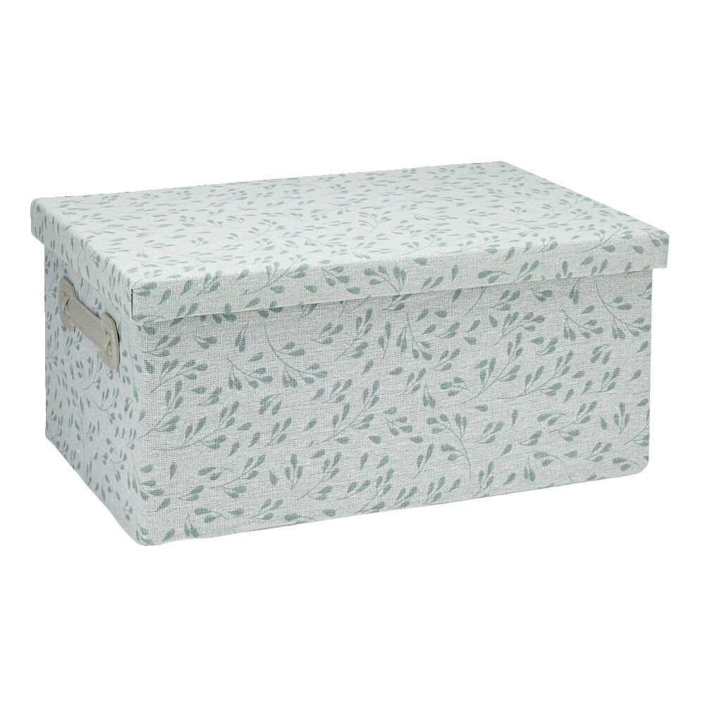 Boîte de rangement en carton et coton 40,5x26,5xH18,5cm modèle 2 - Taille XL