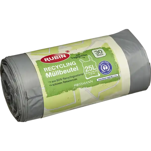 Recycling Müllbeutel mit Tragegriff 25 l
