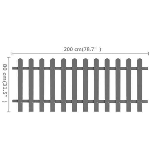 vidaXL Stakittgjerde WPC 200x80 cm