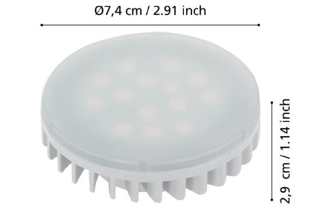 Lampe 4.9 W GX53 WarmweissLED-Leuchtmittel aus weiss satiniertem Kunststoff