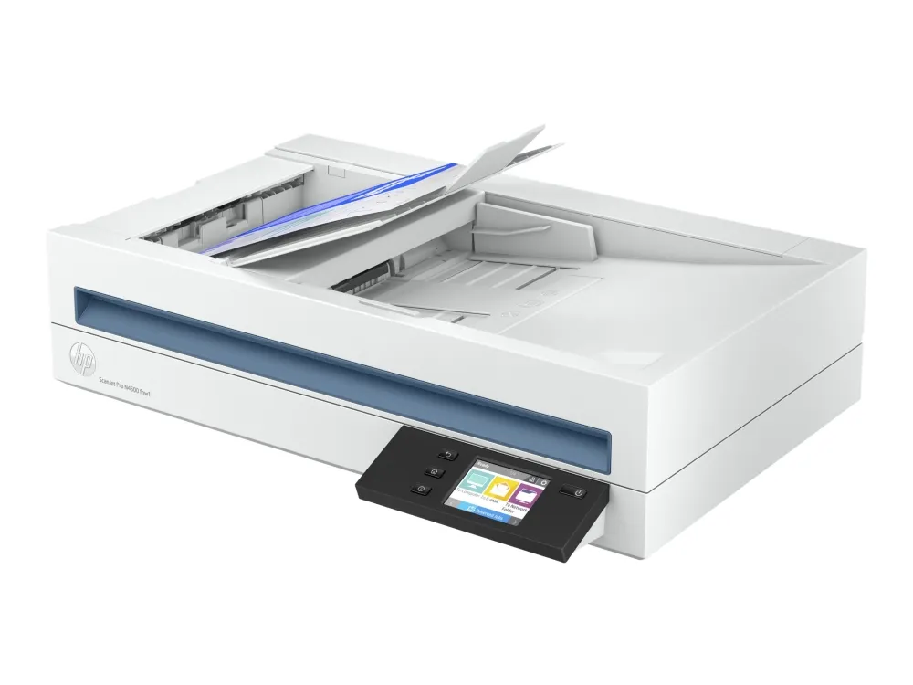 HP Scanjet Pro N4600 fnw1 - Dokumentscanner - Contact Image Sensor (CIS) - Duplex - 216 x 5362 mm - 600 dpi x 1200 dpi - op til 40 ppm (mono) / op til 40 ppm (farve) - ADF (100 ark) - op til 6000 scanninger pr. dag - Gigabit LAN, USB 3.0, Wi-Fi(n)
