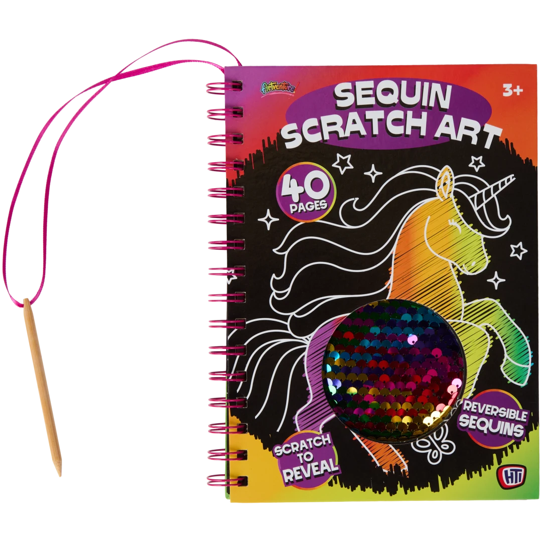 Livre à gratter à paillettes