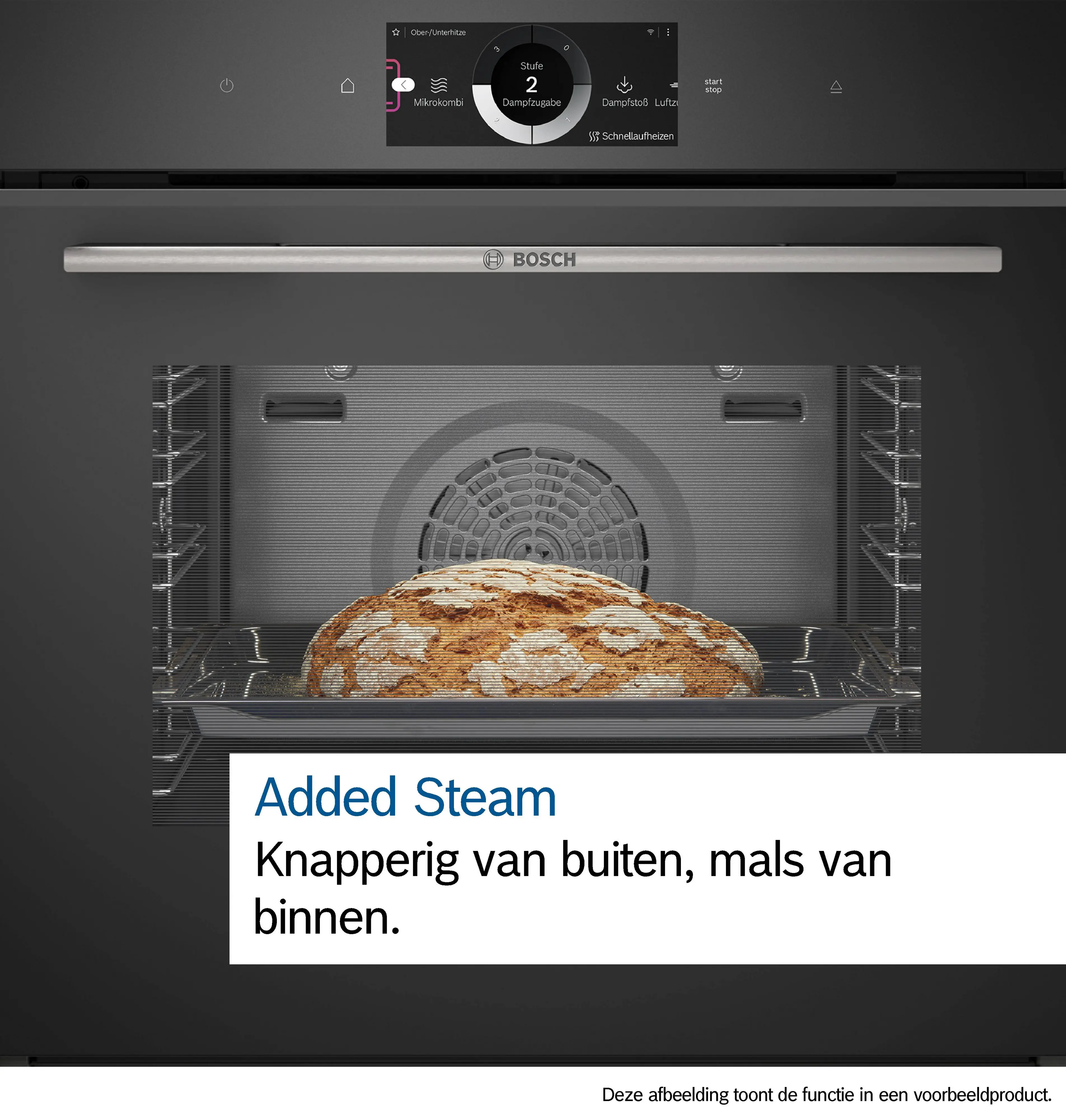 Serie 8 Compacte bakoven met volwaardige stoom 60 x 45 cm Zwart
