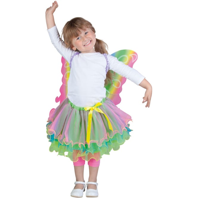 Kostüm - Regenbogenfee - für Kinder - 2-teilig